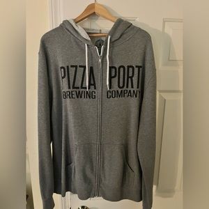 XXL zip up hoodie. Pizza Port Brewing, San Diego, California